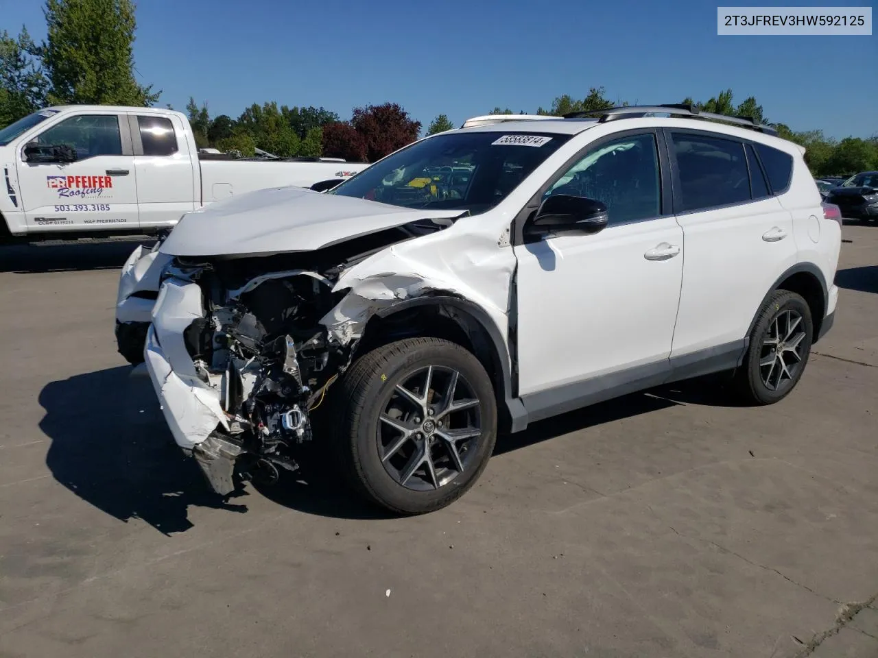 2017 Toyota Rav4 Se VIN: 2T3JFREV3HW592125 Lot: 58583814