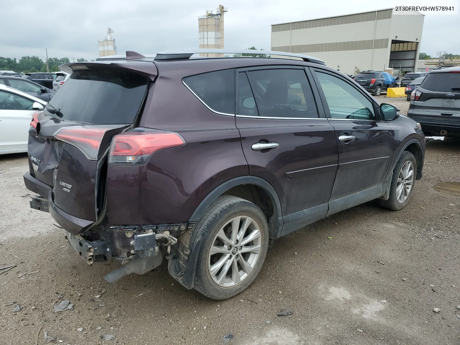 2T3DFREV0HW578941 2017 Toyota Rav4 Limited