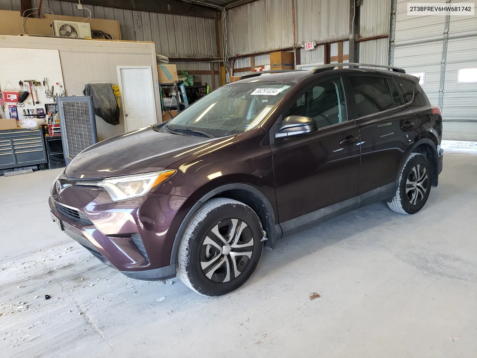 2017 Toyota Rav4 Le VIN: 2T3BFREV6HW681742 Lot: 66291034