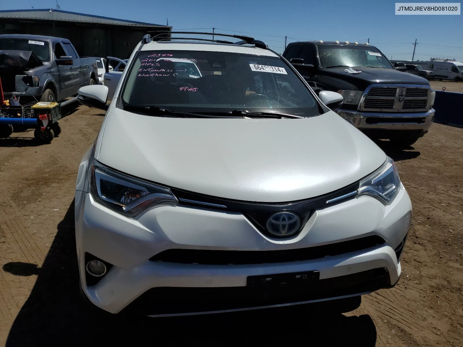 2017 Toyota Rav4 Hv Limited VIN: JTMDJREV8HD081020 Lot: 66429314