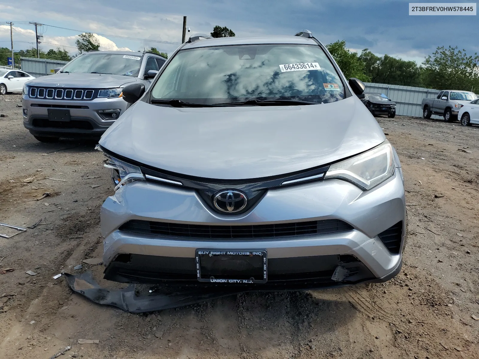 2017 Toyota Rav4 Le VIN: 2T3BFREV0HW578445 Lot: 66433614