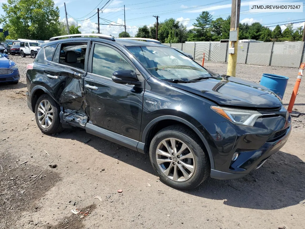 2017 Toyota Rav4 Hv Limited VIN: JTMDJREV6HD075247 Lot: 67687404