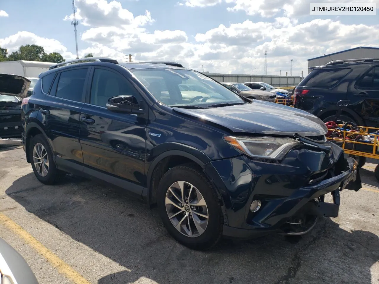 2017 Toyota Rav4 Hv Le VIN: JTMRJREV2HD120450 Lot: 70220694