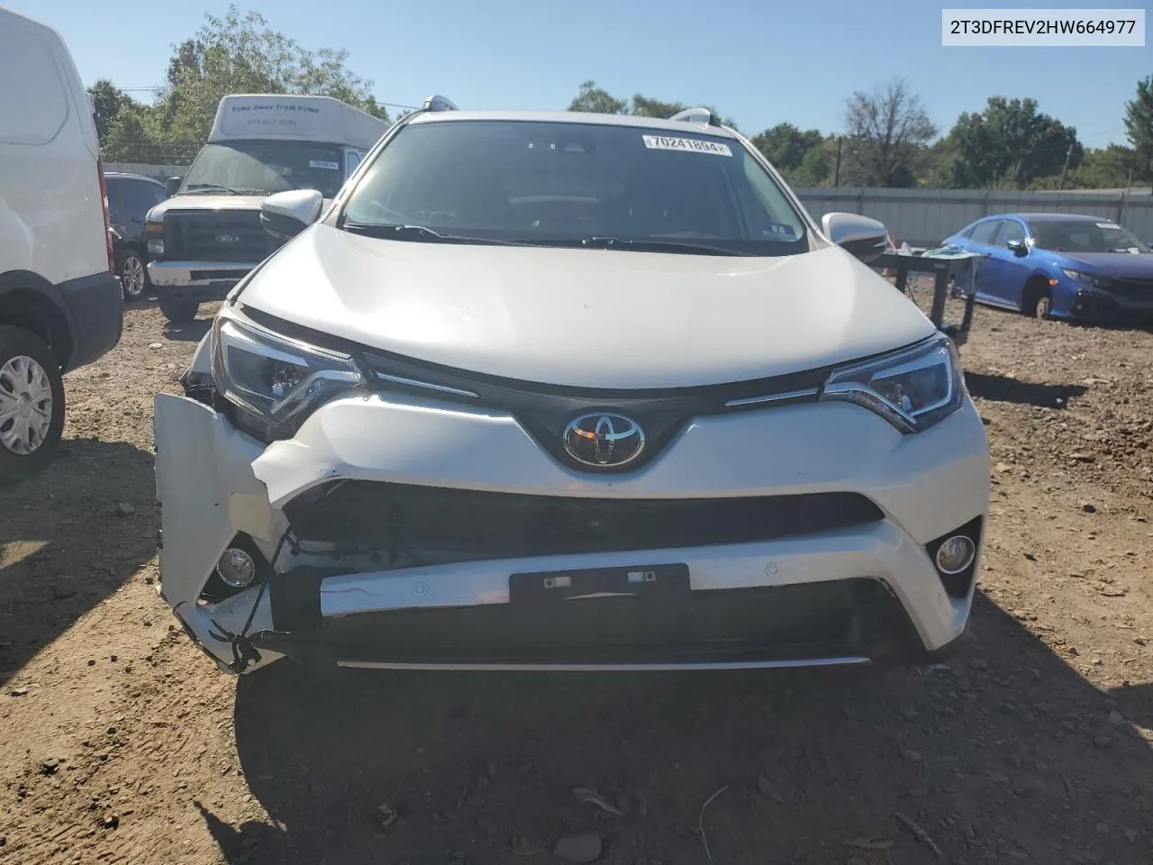 2017 Toyota Rav4 Limited VIN: 2T3DFREV2HW664977 Lot: 70241894