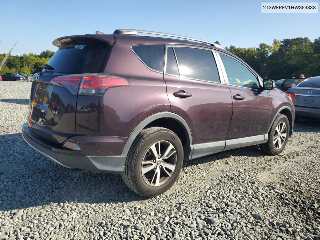 2017 Toyota Rav4 Xle VIN: 2T3WFREV1HW353338 Lot: 70293684