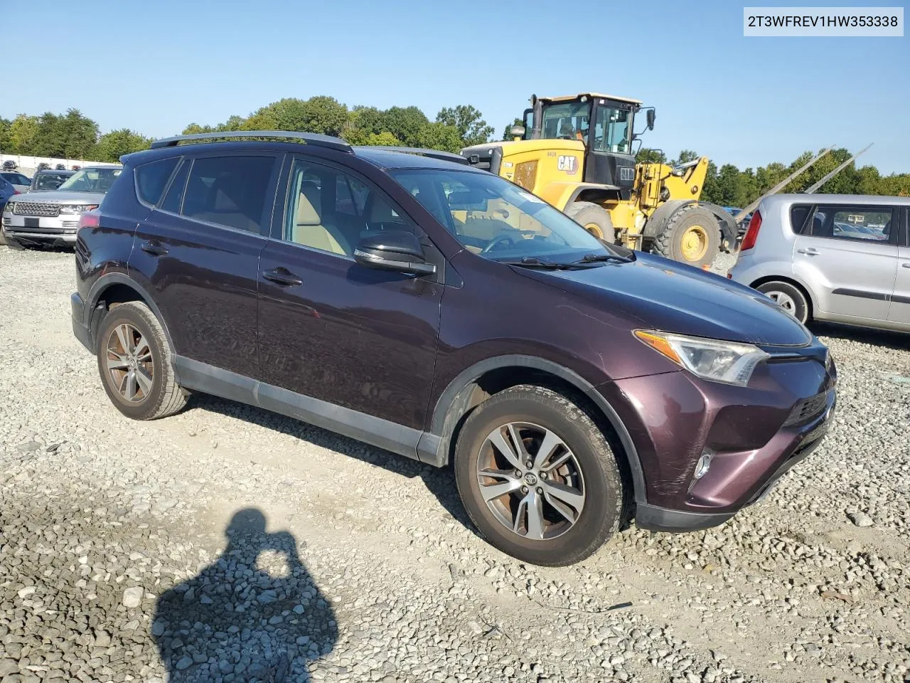 2017 Toyota Rav4 Xle VIN: 2T3WFREV1HW353338 Lot: 70293684