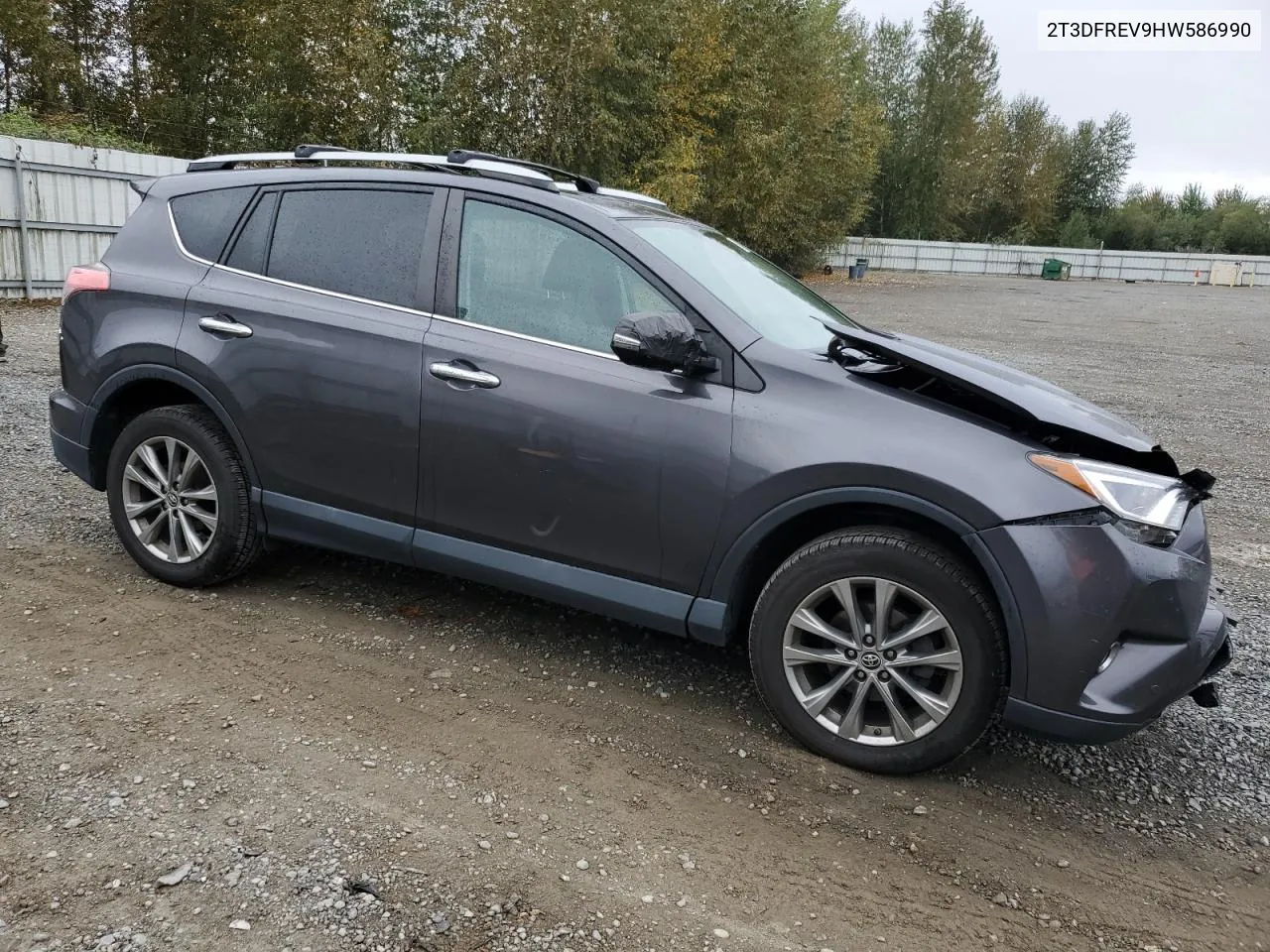 2017 Toyota Rav4 Limited VIN: 2T3DFREV9HW586990 Lot: 70879434