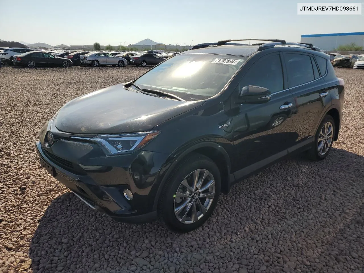 2017 Toyota Rav4 Hv Limited VIN: JTMDJREV7HD093661 Lot: 71089894