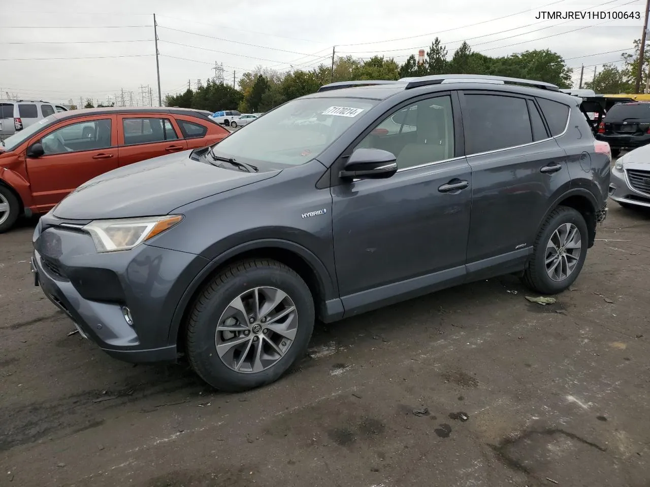 2017 Toyota Rav4 Hv Le VIN: JTMRJREV1HD100643 Lot: 71170214