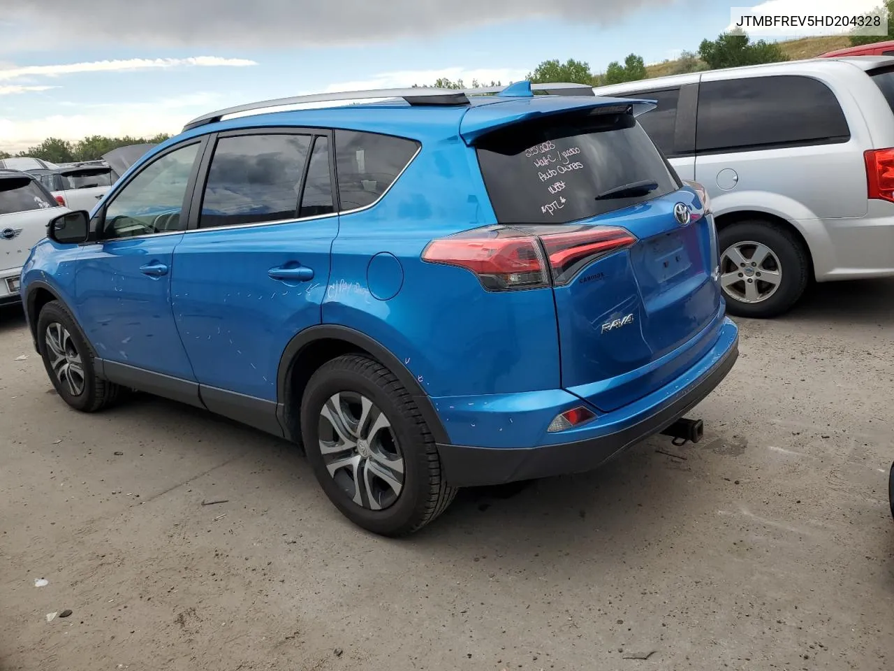 2017 Toyota Rav4 Le VIN: JTMBFREV5HD204328 Lot: 71292494