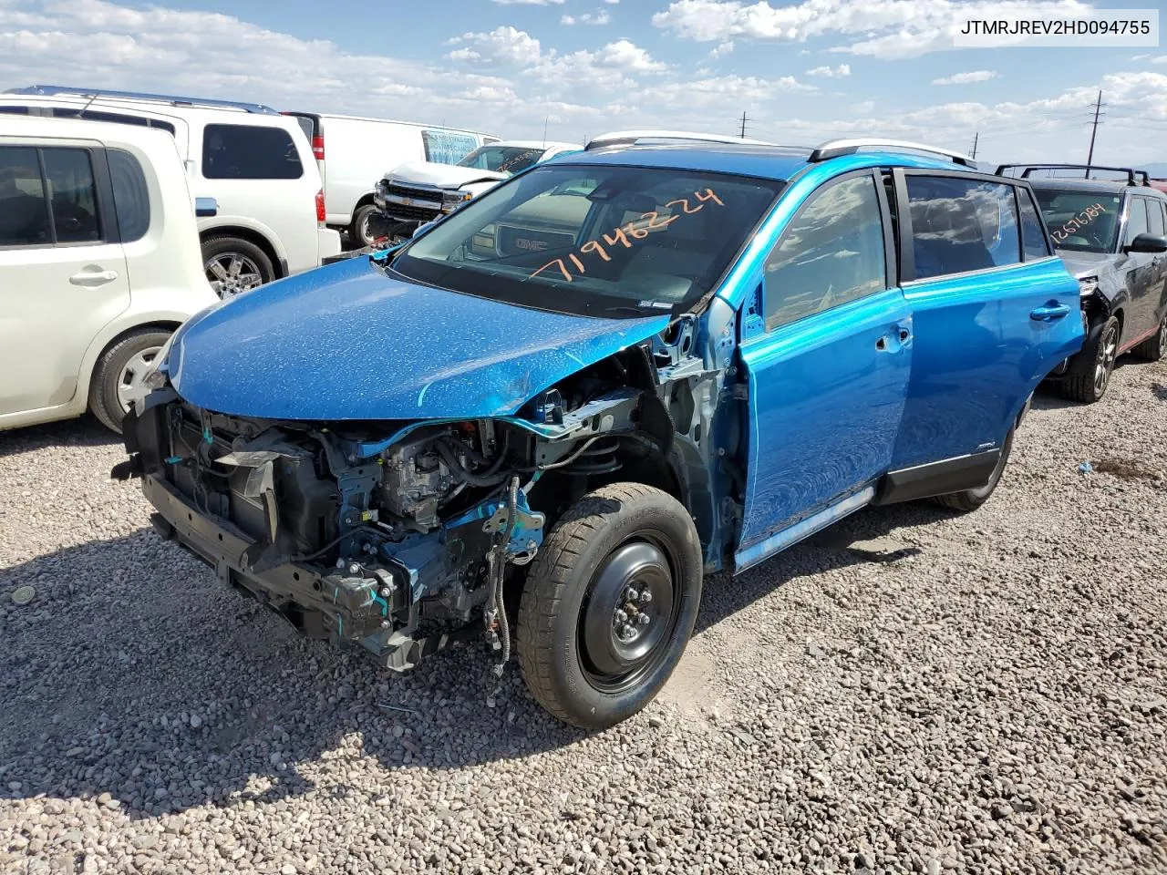 2017 Toyota Rav4 Hv Le VIN: JTMRJREV2HD094755 Lot: 71946224