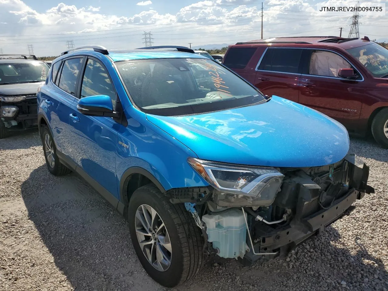 JTMRJREV2HD094755 2017 Toyota Rav4 Hv Le