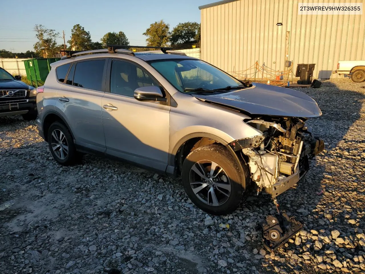 2017 Toyota Rav4 Xle VIN: 2T3WFREV9HW326355 Lot: 72745634