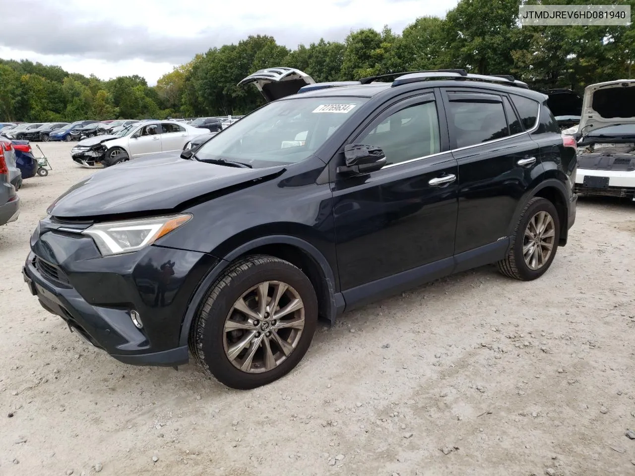 2017 Toyota Rav4 Hv Limited VIN: JTMDJREV6HD081940 Lot: 72769634