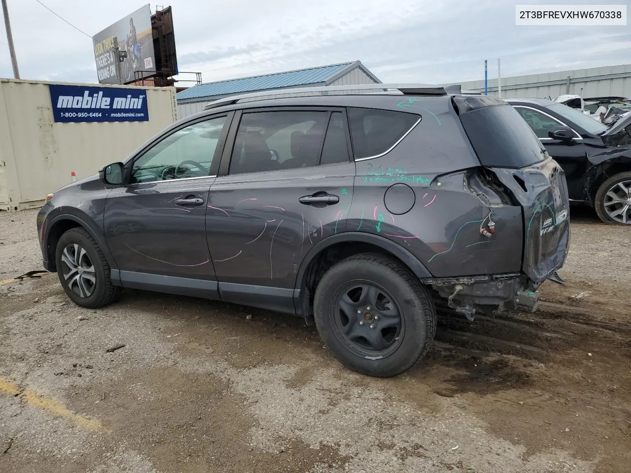 2017 Toyota Rav4 Le VIN: 2T3BFREVXHW670338 Lot: 72816214