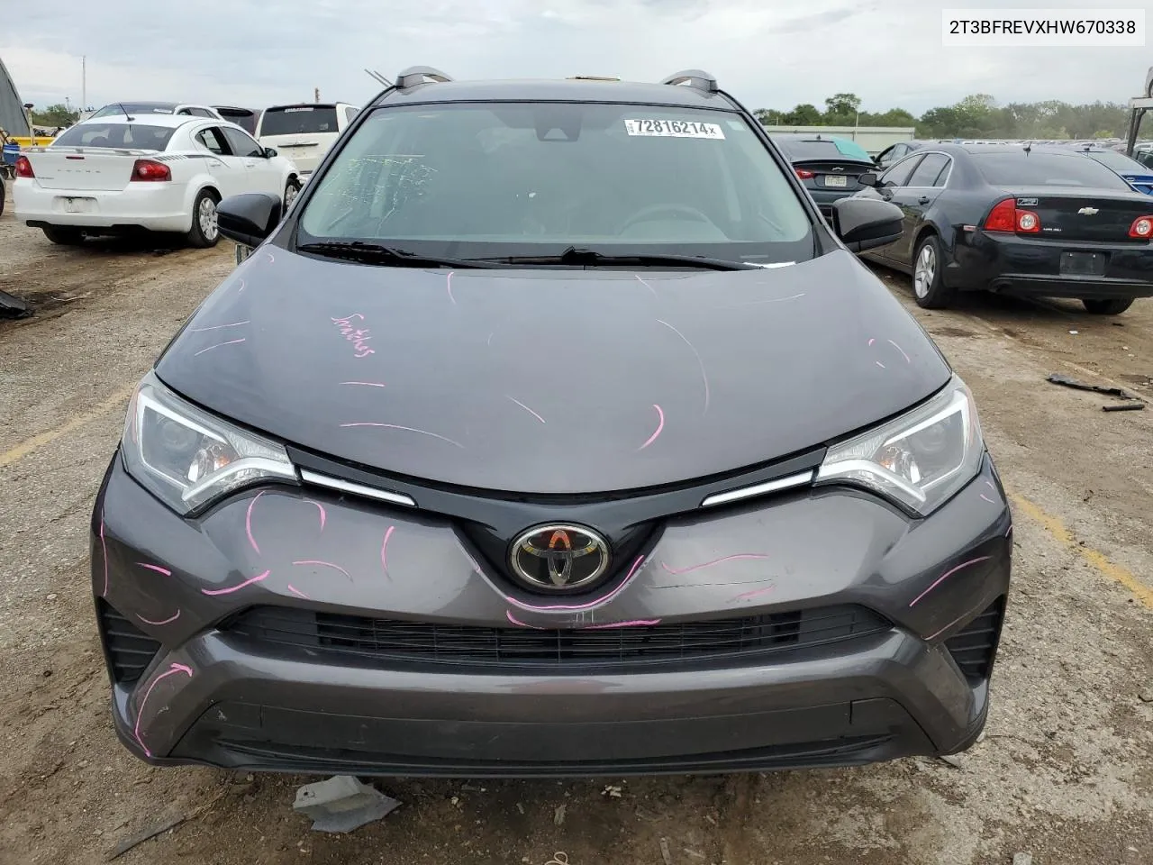 2017 Toyota Rav4 Le VIN: 2T3BFREVXHW670338 Lot: 72816214