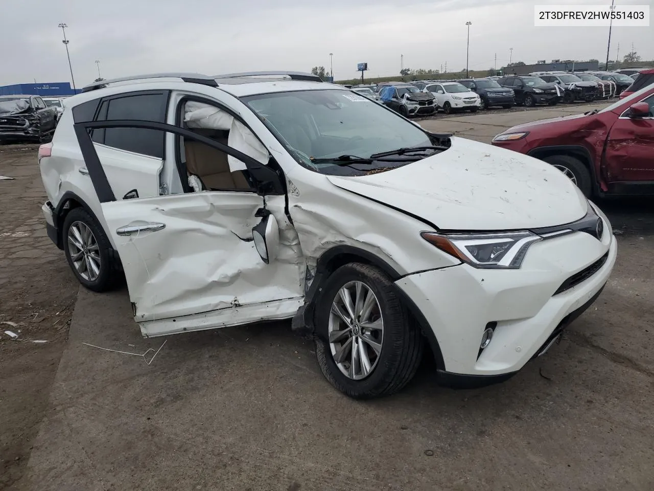 2017 Toyota Rav4 Limited VIN: 2T3DFREV2HW551403 Lot: 72913604