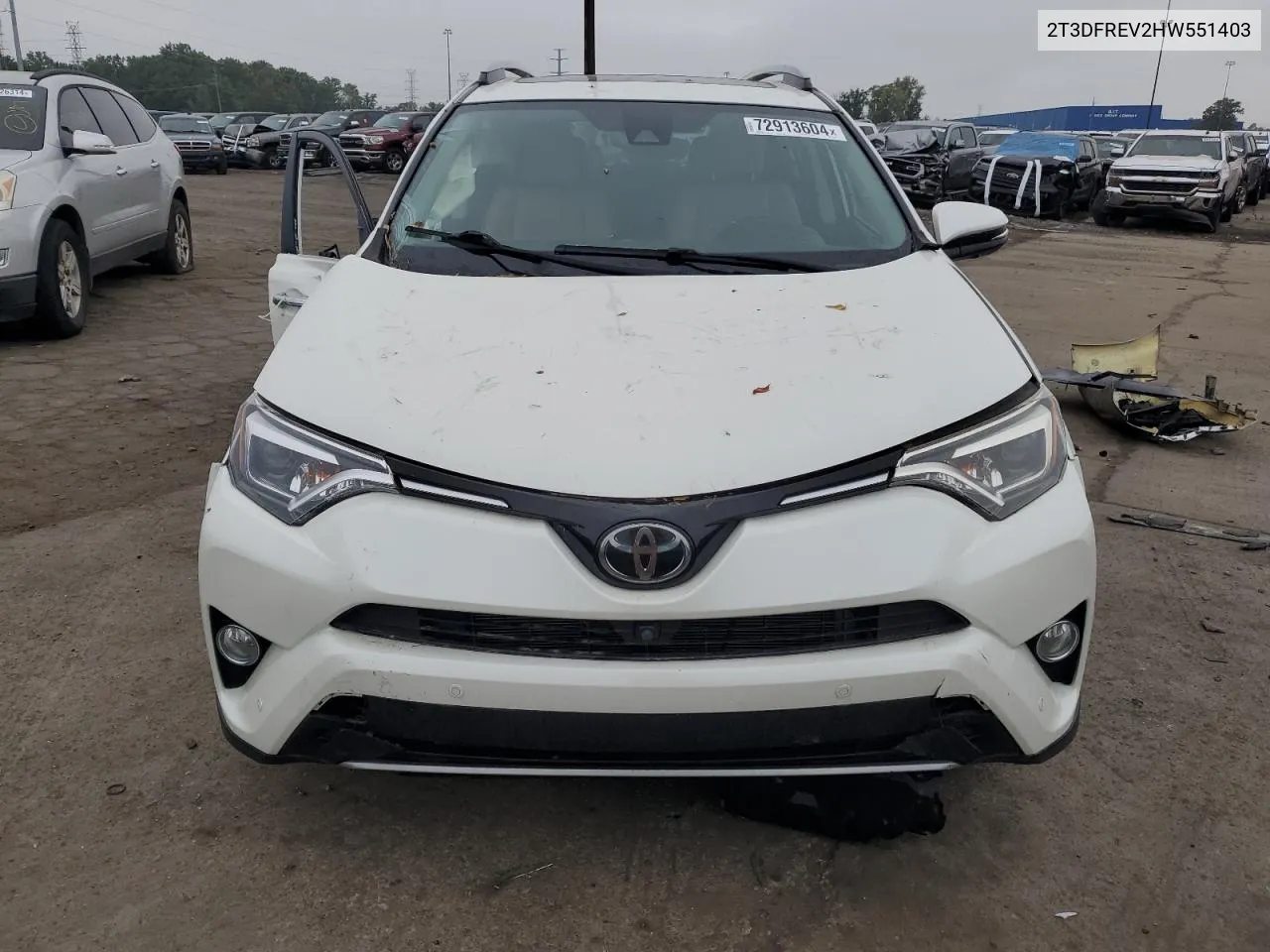 2017 Toyota Rav4 Limited VIN: 2T3DFREV2HW551403 Lot: 72913604