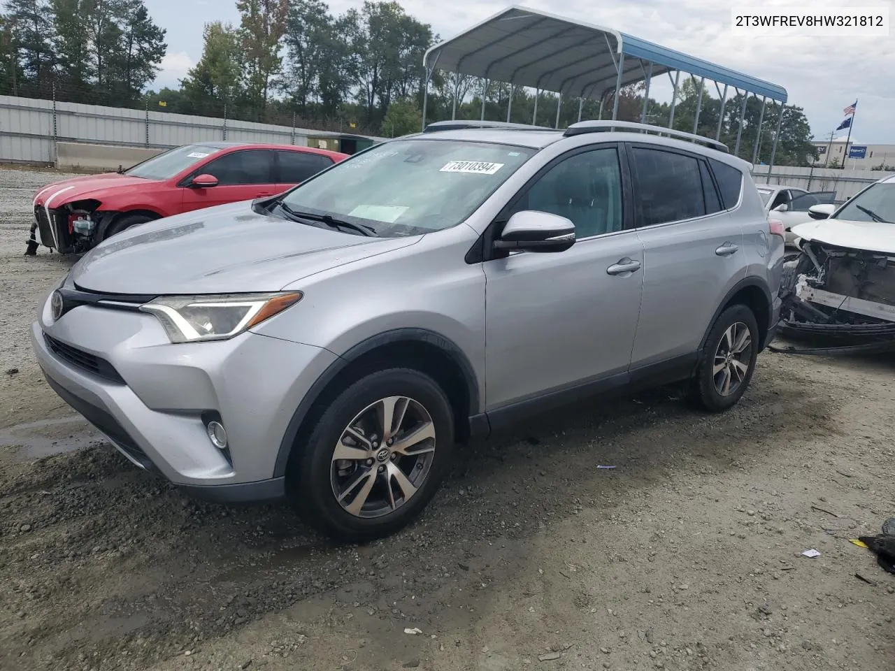 2017 Toyota Rav4 Xle VIN: 2T3WFREV8HW321812 Lot: 73010394