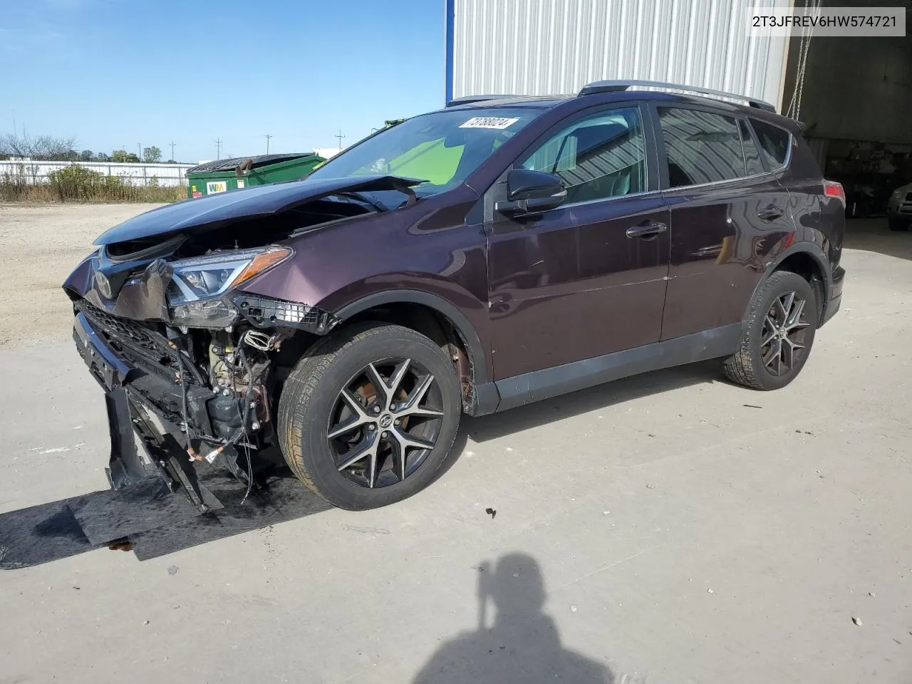 2T3JFREV6HW574721 2017 Toyota Rav4 Se