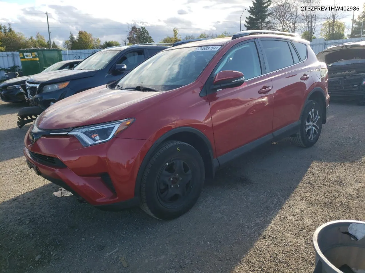 2017 Toyota Rav4 Le VIN: 2T3ZFREV1HW402986 Lot: 74583754