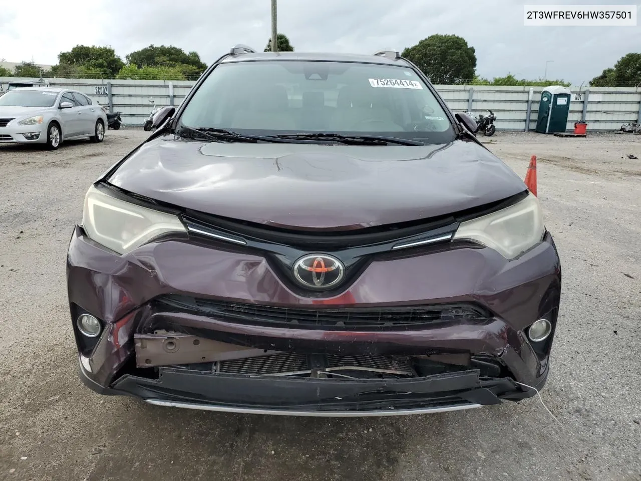 2017 Toyota Rav4 Xle VIN: 2T3WFREV6HW357501 Lot: 75264414