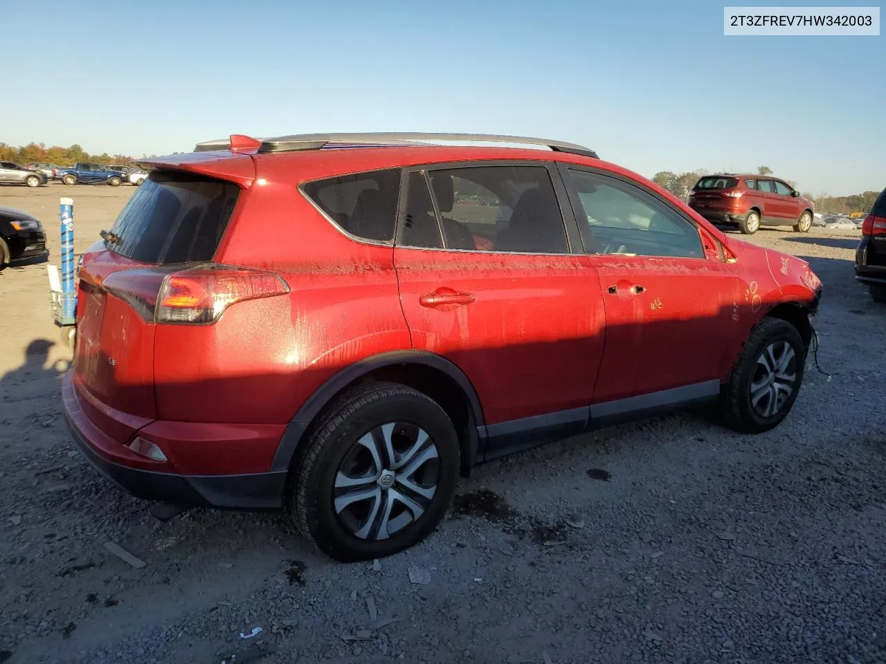 2017 Toyota Rav4 Le VIN: 2T3ZFREV7HW342003 Lot: 76555284