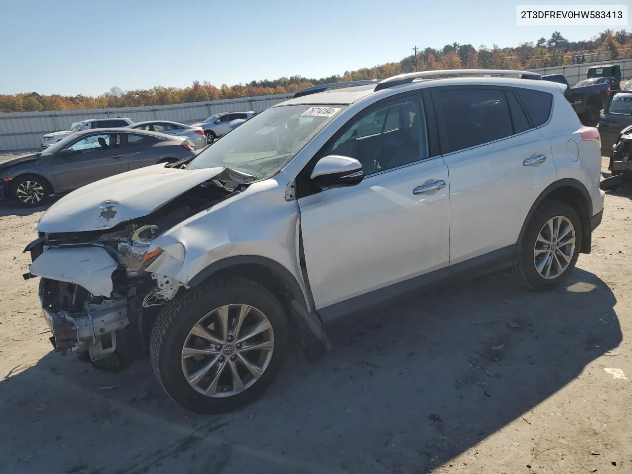 2017 Toyota Rav4 Limited VIN: 2T3DFREV0HW583413 Lot: 76714184