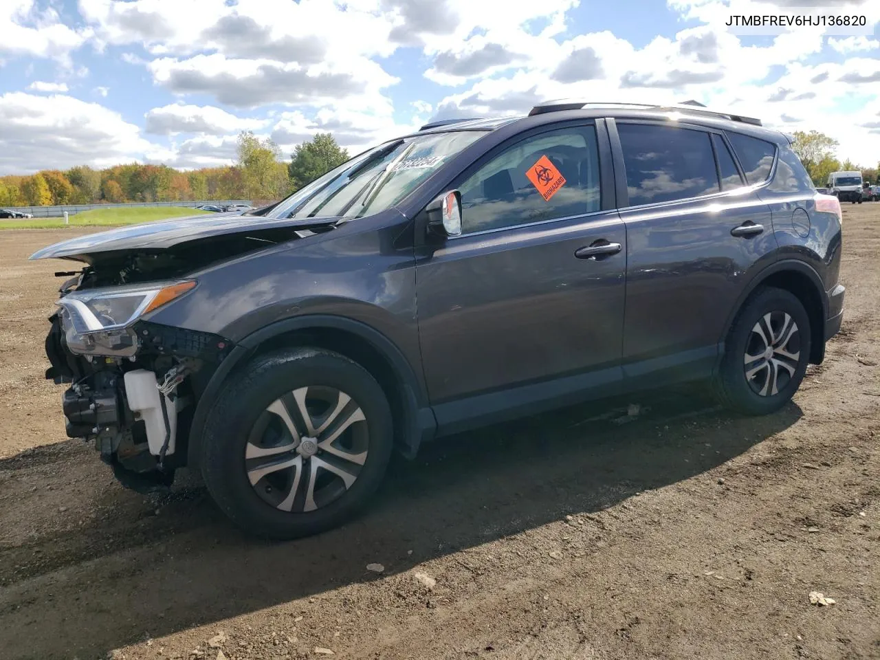 2017 Toyota Rav4 Le VIN: JTMBFREV6HJ136820 Lot: 76732254