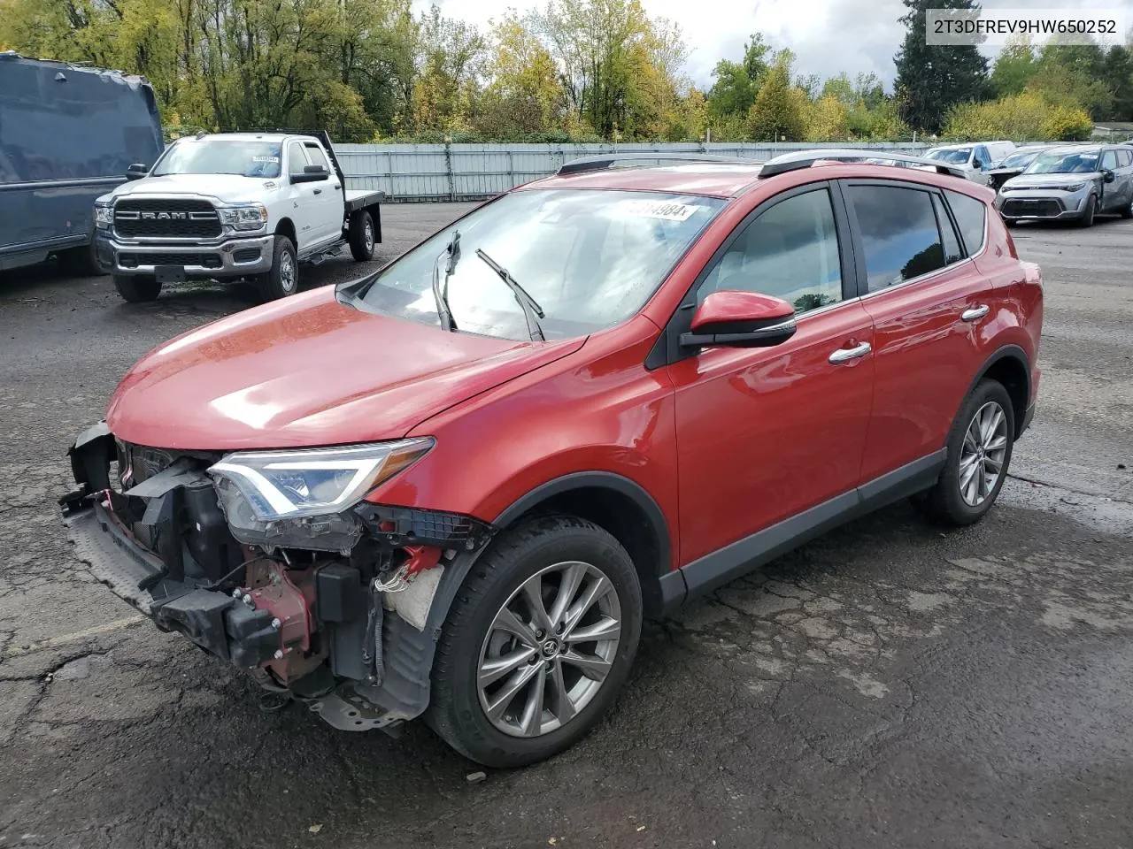 2017 Toyota Rav4 Limited VIN: 2T3DFREV9HW650252 Lot: 76814984