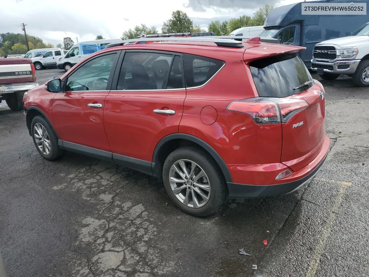 2017 Toyota Rav4 Limited VIN: 2T3DFREV9HW650252 Lot: 76814984