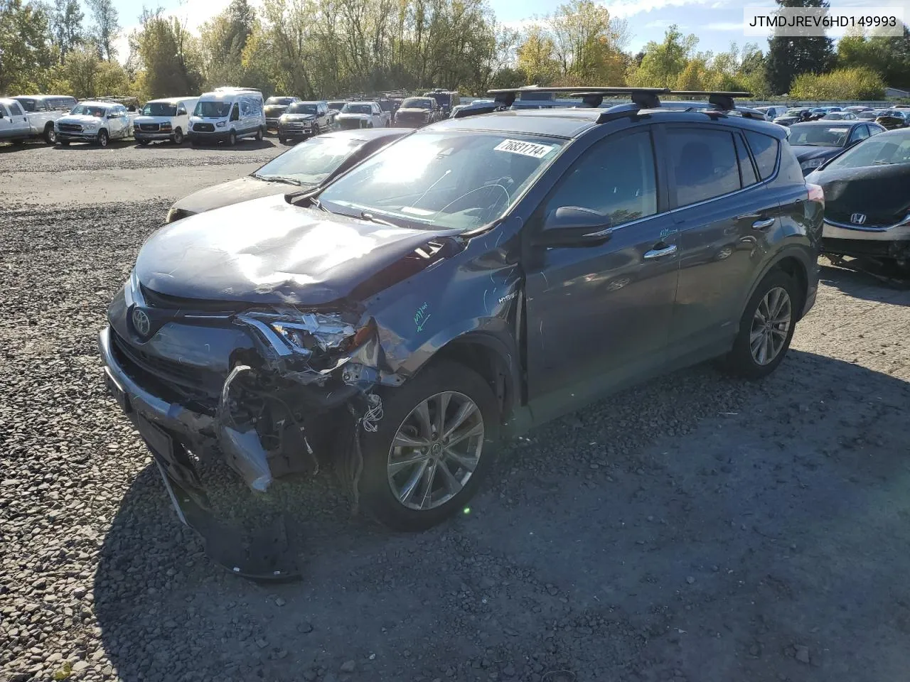 2017 Toyota Rav4 Hv Limited VIN: JTMDJREV6HD149993 Lot: 76831714