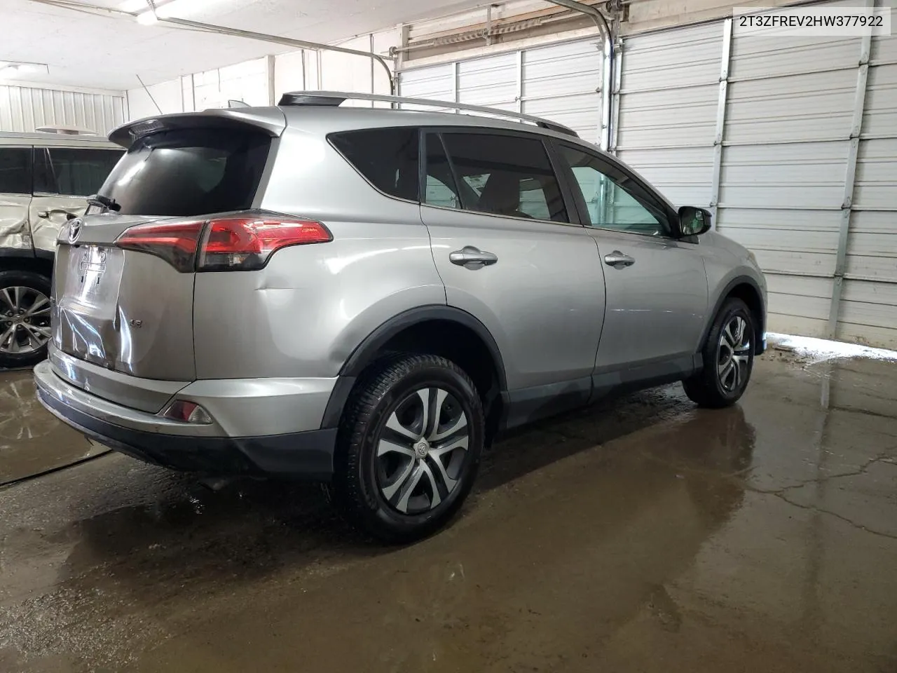 2T3ZFREV2HW377922 2017 Toyota Rav4 Le