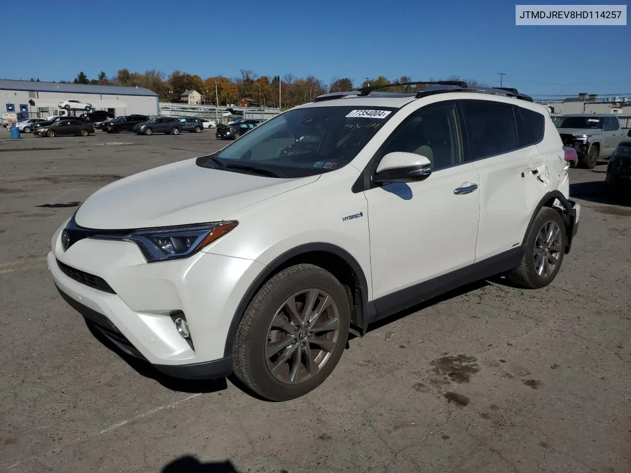 2017 Toyota Rav4 Hv Limited VIN: JTMDJREV8HD114257 Lot: 77354004