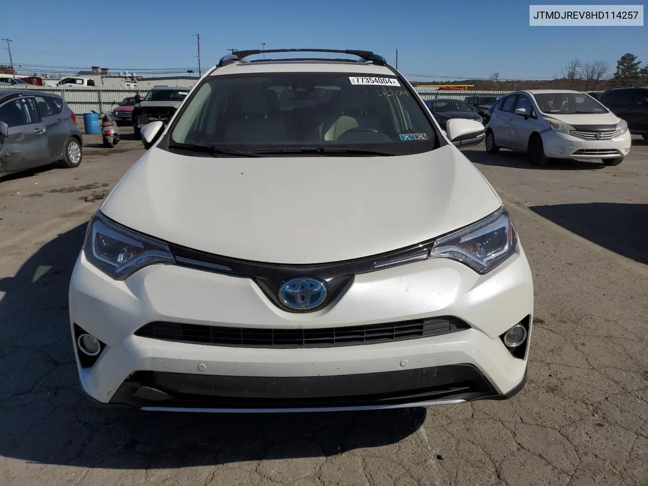 2017 Toyota Rav4 Hv Limited VIN: JTMDJREV8HD114257 Lot: 77354004