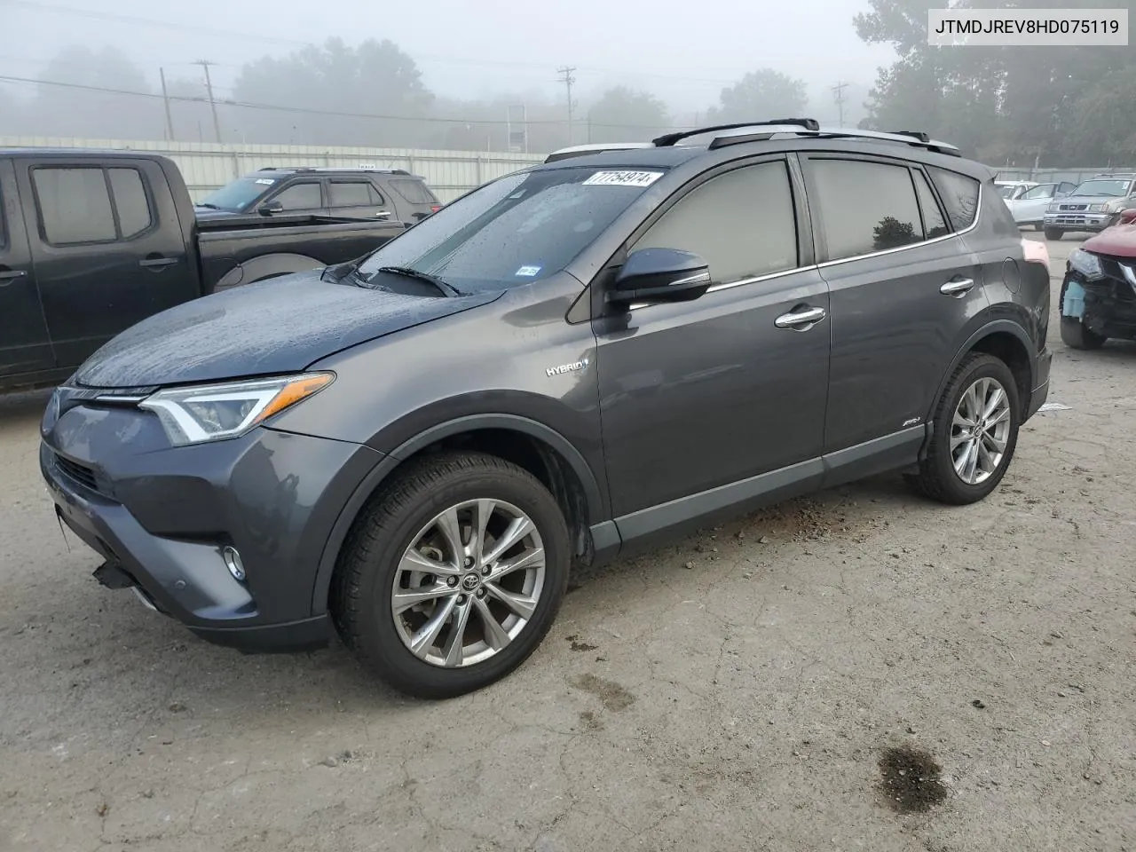 2017 Toyota Rav4 Hv Limited VIN: JTMDJREV8HD075119 Lot: 77754974