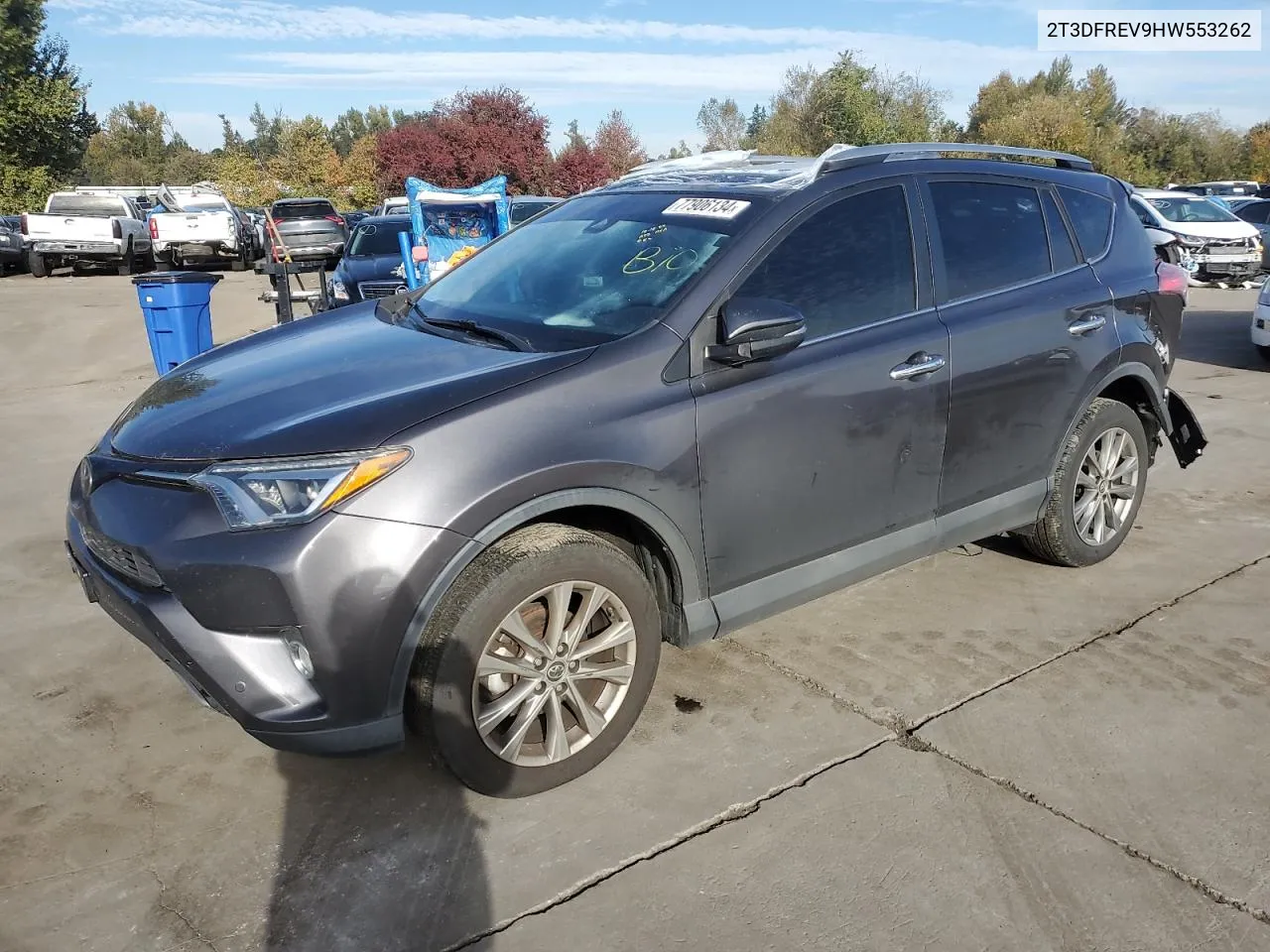 2017 Toyota Rav4 Limited VIN: 2T3DFREV9HW553262 Lot: 77906134