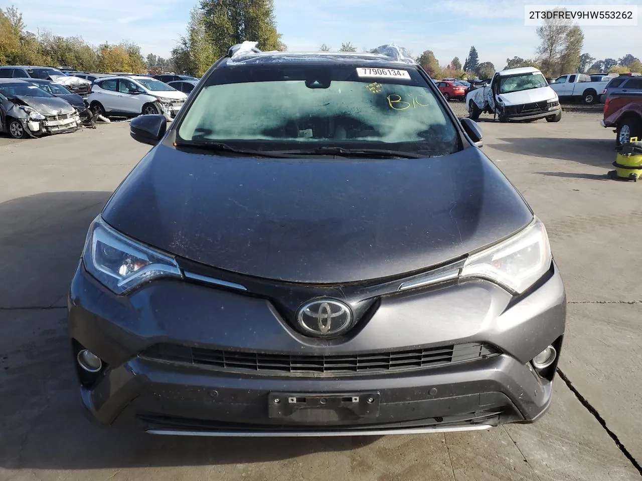 2017 Toyota Rav4 Limited VIN: 2T3DFREV9HW553262 Lot: 77906134