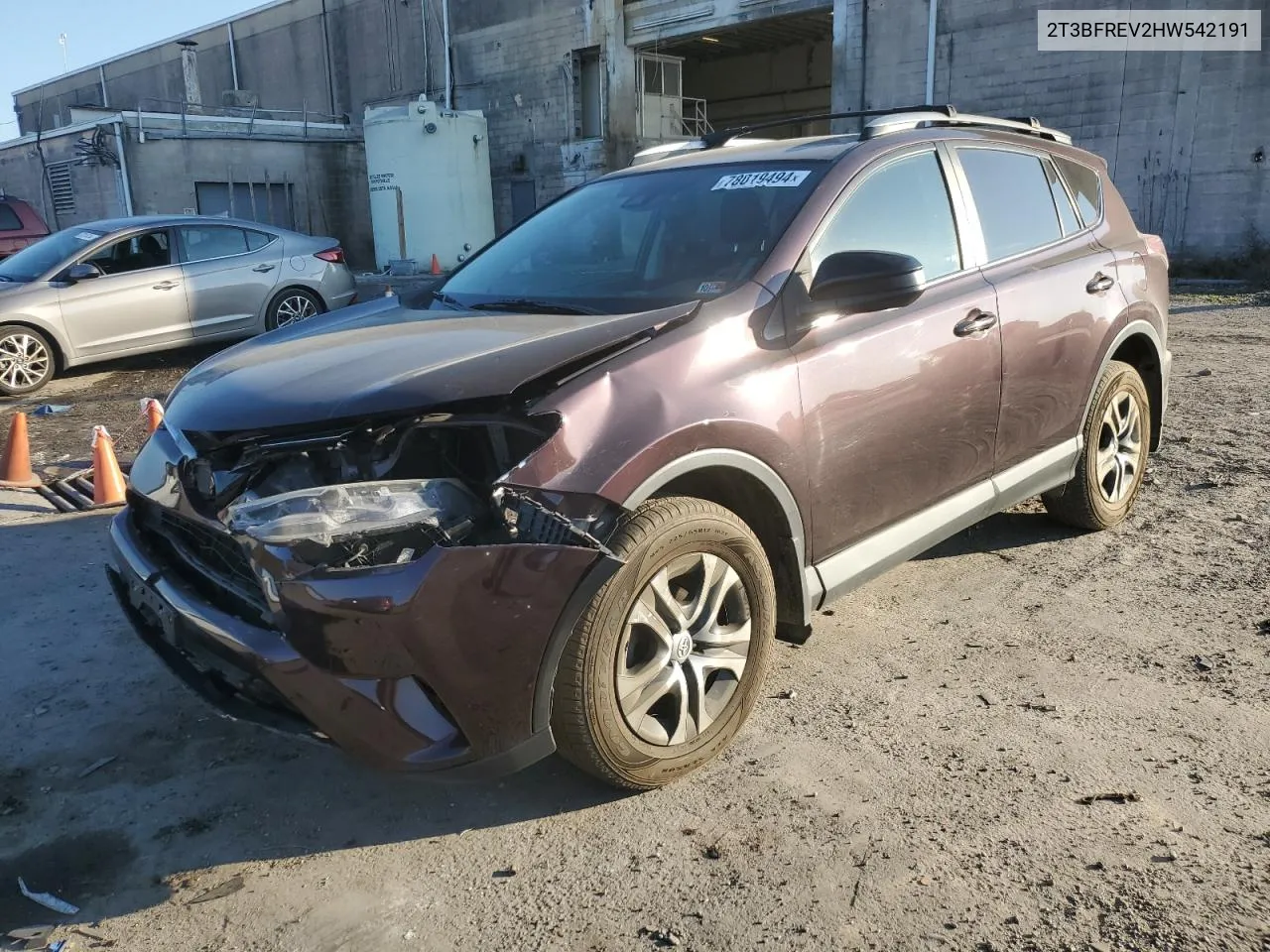 2017 Toyota Rav4 Le VIN: 2T3BFREV2HW542191 Lot: 78019494