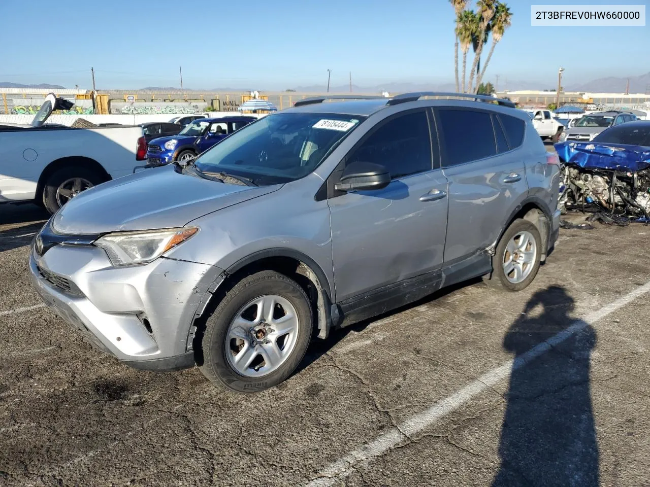 2017 Toyota Rav4 Le VIN: 2T3BFREV0HW660000 Lot: 78105444