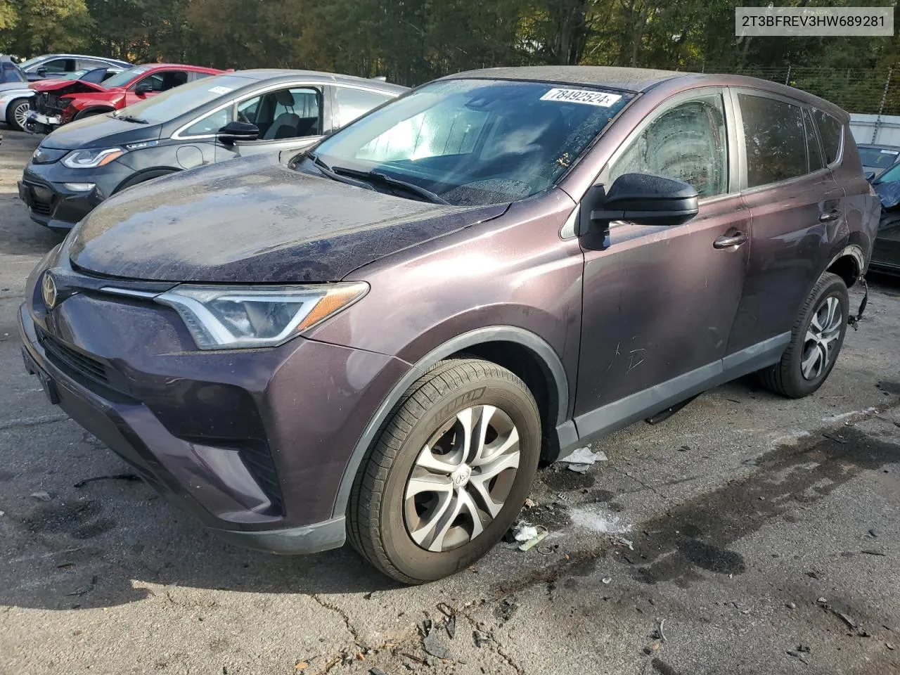 2T3BFREV3HW689281 2017 Toyota Rav4 Le