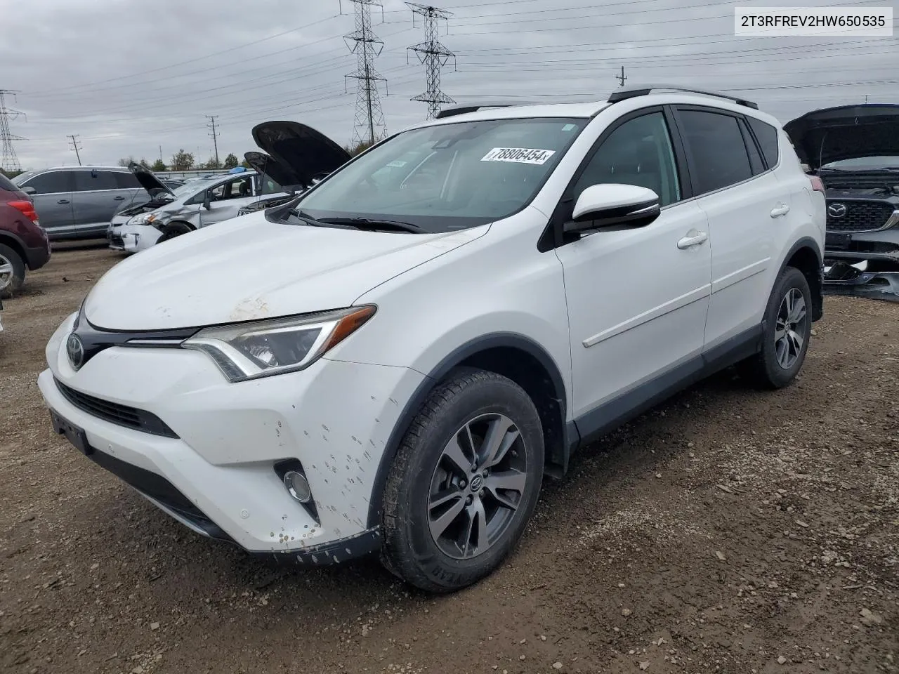 2017 Toyota Rav4 Xle VIN: 2T3RFREV2HW650535 Lot: 78806454