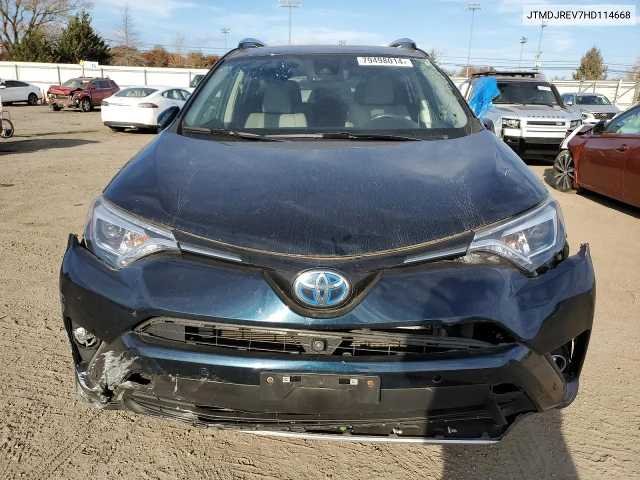 2017 Toyota Rav4 Hv Limited VIN: JTMDJREV7HD114668 Lot: 79498014