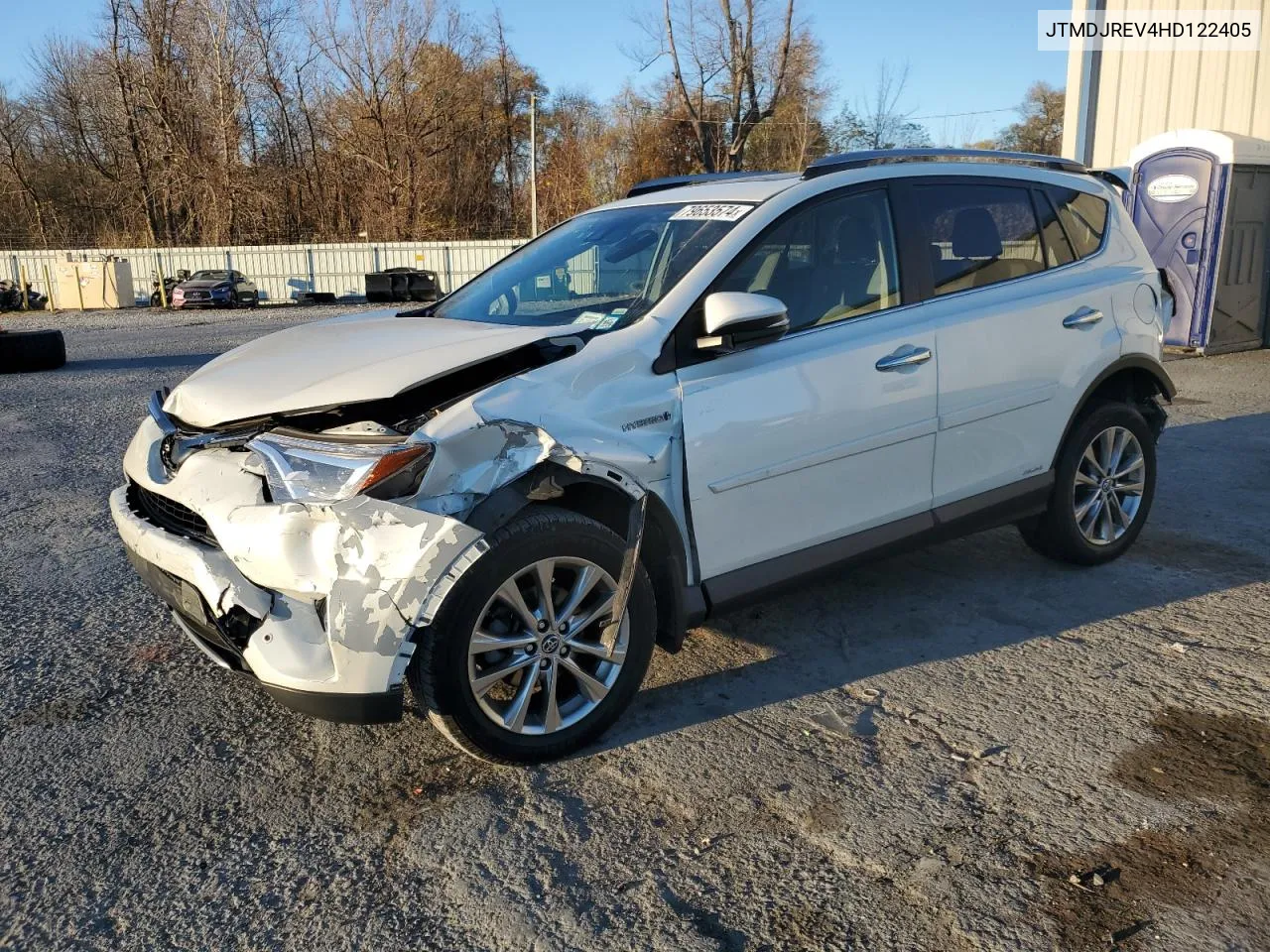 2017 Toyota Rav4 Hv Limited VIN: JTMDJREV4HD122405 Lot: 79653574