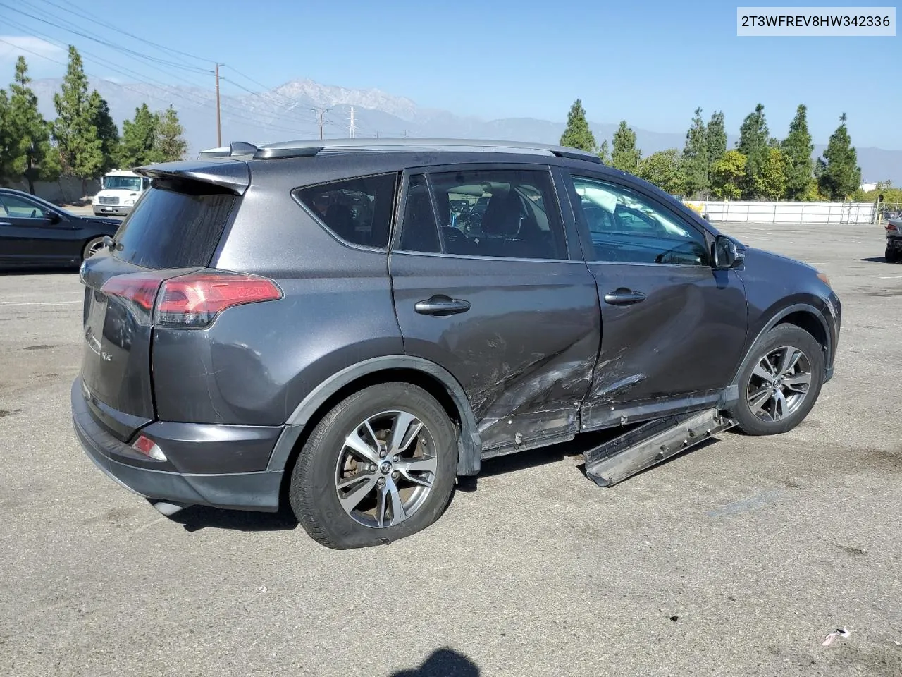 2T3WFREV8HW342336 2017 Toyota Rav4 Xle