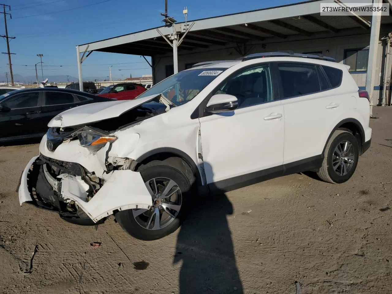 2017 Toyota Rav4 Xle VIN: 2T3WFREV0HW353542 Lot: 80566034