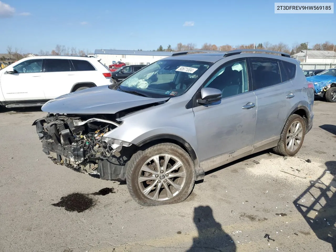 2017 Toyota Rav4 Limited VIN: 2T3DFREV9HW569185 Lot: 80671004