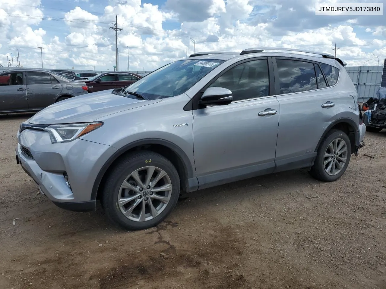 2018 Toyota Rav4 Hv Limited VIN: JTMDJREV5JD173840 Lot: 69468974