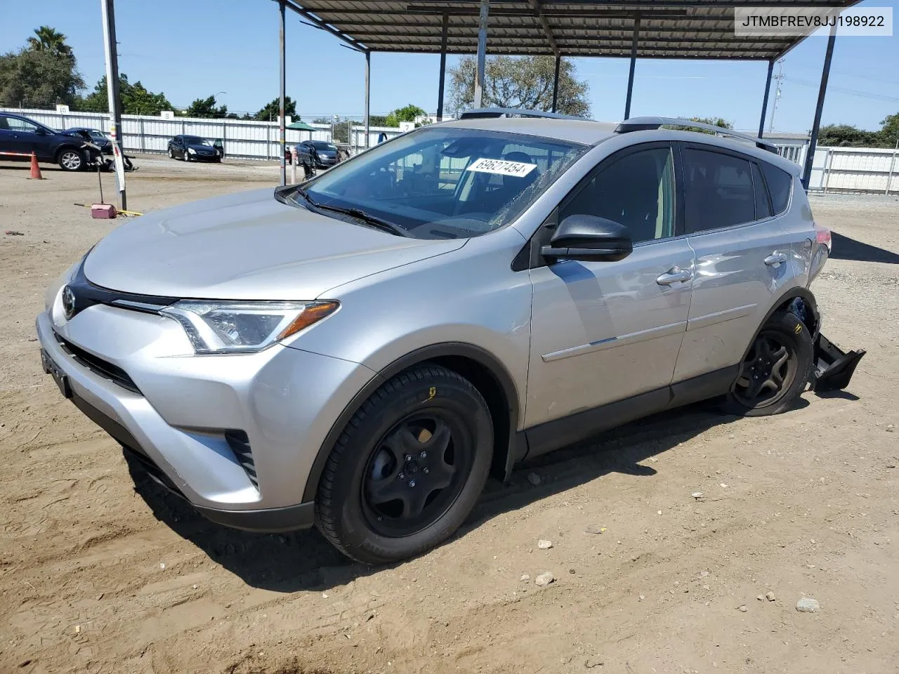 2018 Toyota Rav4 Le VIN: JTMBFREV8JJ198922 Lot: 69627454