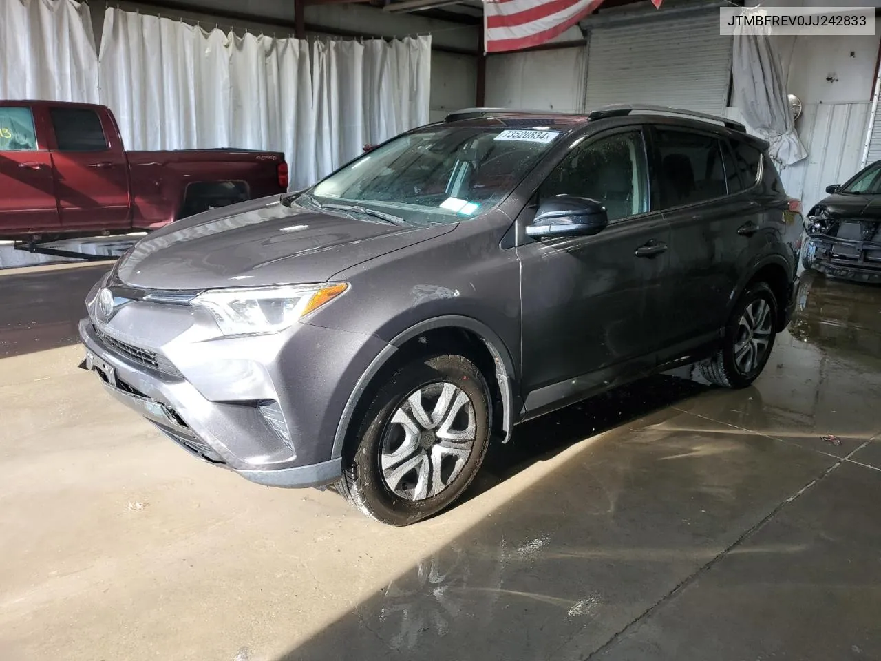 2018 Toyota Rav4 Le VIN: JTMBFREV0JJ242833 Lot: 73520834